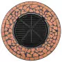 Tavolo con Braciere a Mosaico Terracotta 68cm in Ceramica