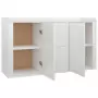 Credenza Bianco Lucido 120x36x69 cm in Truciolato