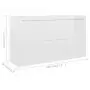 Credenza Bianco Lucido 120x36x69 cm in Truciolato