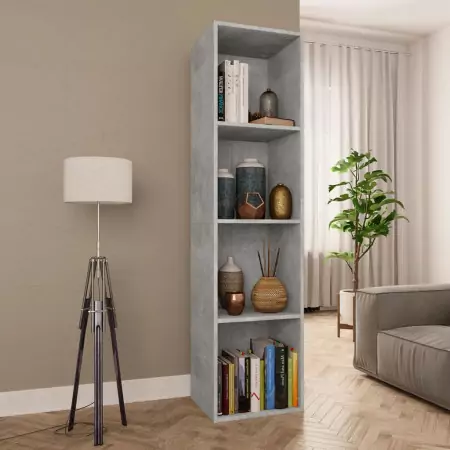 Libreria/Mobile TV Grigio Cemento 36x30x143 cm in Multistrato