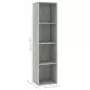 Libreria/Mobile TV Grigio Cemento 36x30x143 cm in Multistrato