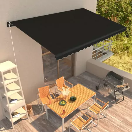 Tenda da Sole Retrattile Manuale 450x300 cm Antracite