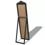 Specchio a Pavimento in Stile Barocco 160x40 cm Nero