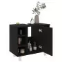 Set Mobili da Bagno 3 pz Nero in Truciolato