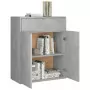 Credenza Grigio Cemento 60x30x75 cm in Truciolato