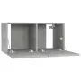 Mobili Porta TV Sospesi 3 pz Grigio Calcestruzzo 60x30x30cm