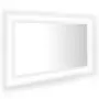 Specchio da Bagno con LED Bianco Lucido 80x8,5x37 cm Truciolato