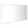 Specchio da Bagno con LED Bianco Lucido 80x8,5x37 cm Truciolato