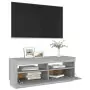 Mobile Porta TV con Luci LED Grigio Sonoma 100x35x40 cm