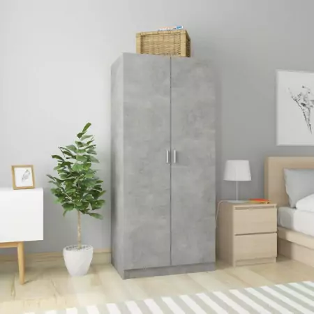 Armadio Grigio Cemento 80x52x180 cm in Truciolato