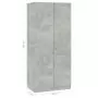 Armadio Grigio Cemento 80x52x180 cm in Truciolato