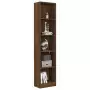 Libreria 5 Ripiani Rovere Marrone 40x24x175cm Legno Multistrato