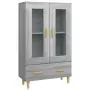 Credenza Grigio Sonoma 70x31x115 cm in Legno Multistrato