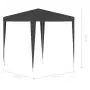 Gazebo per Feste Professionale 2x2m Antracite