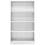 Libreria a 4 Ripiani Bianco Lucido 80x24x142 cm in Truciolato