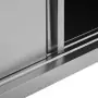 Armadio da Cucina con Ante Scorrevoli 90x40x50cm Acciaio Inox