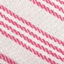 Copriletto in Cotone a Strisce 220x250 cm Rosa e Bianco