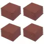 Piastrelle Anticaduta 24 pz in Gomma 50x50x3 cm Rosse