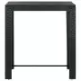 Tavolo da Bar da Giardino Nero 100x60,5x110,5 cm Polyrattan