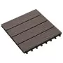 Piastrella Decking in WPC 11 pz 30x30 cm 1 sqm Marrone Scuro