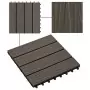 Piastrella Decking in WPC 11 pz 30x30 cm 1 sqm Marrone Scuro