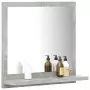 Specchio da Bagno Grigio Cemento 40x10,5x37 cm in Truciolato