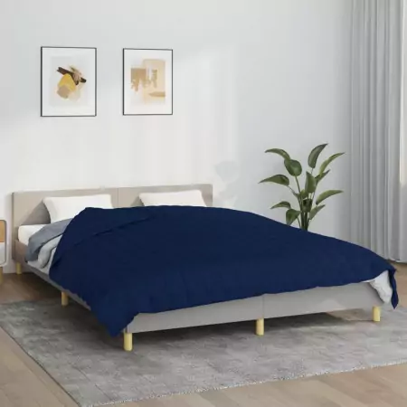 Coperta Ponderata Blu 220x235 cm 15 kg Tessuto