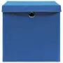 Contenitori con Coperchio 10 pz 28x28x28 cm Blu