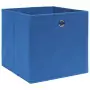 Contenitori 4 pz in Tessuto non Tessuto 28x28x28 cm Blu