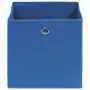 Contenitori 4 pz in Tessuto non Tessuto 28x28x28 cm Blu