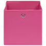 Contenitori 4 pz in Tessuto non Tessuto 28x28x28 cm Rosa