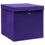 Contenitori con Coperchio 10 pz 28x28x28 cm Viola