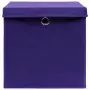 Contenitori con Coperchio 10 pz 28x28x28 cm Viola