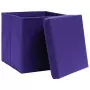 Contenitori con Coperchio 10 pz 28x28x28 cm Viola