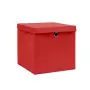 Contenitori con Coperchio 10 pz 28x28x28 cm Rosso