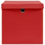 Contenitori con Coperchio 10 pz 28x28x28 cm Rosso