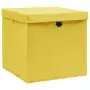 Contenitori con Coperchio 10 pz 28x28x28 cm Giallo