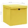 Contenitori con Coperchio 10 pz 28x28x28 cm Giallo