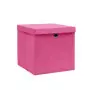 Contenitori con Coperchio 10 pz 28x28x28 cm Rosa