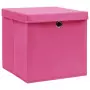 Contenitori con Coperchio 10 pz 28x28x28 cm Rosa