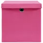 Contenitori con Coperchio 10 pz 28x28x28 cm Rosa