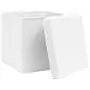 Contenitori con Coperchio 4 pz 28x28x28 cm Bianco