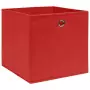 Contenitori 4 pz in Tessuto non Tessuto 28x28x28 cm Rosso