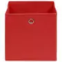 Contenitori 4 pz in Tessuto non Tessuto 28x28x28 cm Rosso