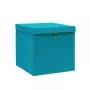 Contenitori con Coperchio 4 pz 28x28x28 cm Blu Baby