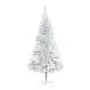 Set Albero Natale Artificiale LED e Palline Argento 150cm PET