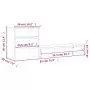 Supporto per Monitor Bianco 81x20x30 cm Legno Massello di Pino