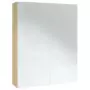 Armadietto a Specchio per Bagno 60x15x75 cm MDF Bianco e Rovere