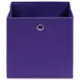 Scatole 4 pz Viola 32x32x32 cm in Tessuto