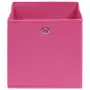 Scatole 10 pz Rosa 32x32x32 cm in Tessuto